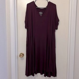 Torrid burgundy mini super soft trapeze dress size 3X